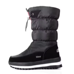 أحذية الثلوج النسائية الشتوية السميكة الدافئة القطيفة منتصف العجل الأحذية عدم الانزلاق منصة مقاومة للماء حذاء الثلوج أحذية بيضاء الإناث عادية